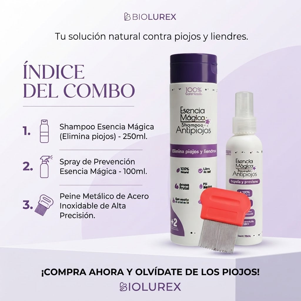 Anti Piojos Kit Con Peine