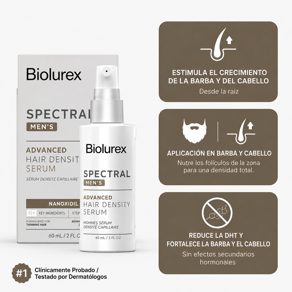 Biolurex Nanoxidil 5%, sérum de densidad capilar de 60 ml