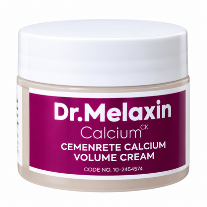Tarro de Dr.Melaxin Calcium Volume Cream sobre fondo blanco